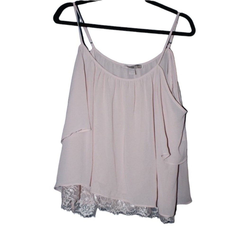 ✨3 for $15✨ Forever21 light pink cold-shoulder top women's large